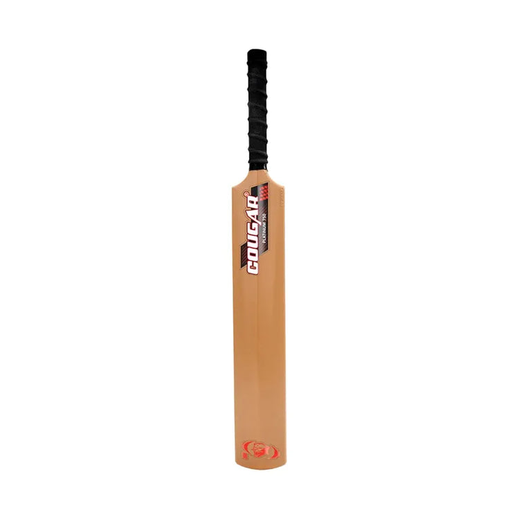 COUGAR Platinum‑750 Plastic Cricket Bat | 33.5" Standard Size | 500 g Weight, Durable PVC Blade | Rubber Grip, Plastic Handle, Brown | Ages 13+ Teens & Adults | Practice & Training