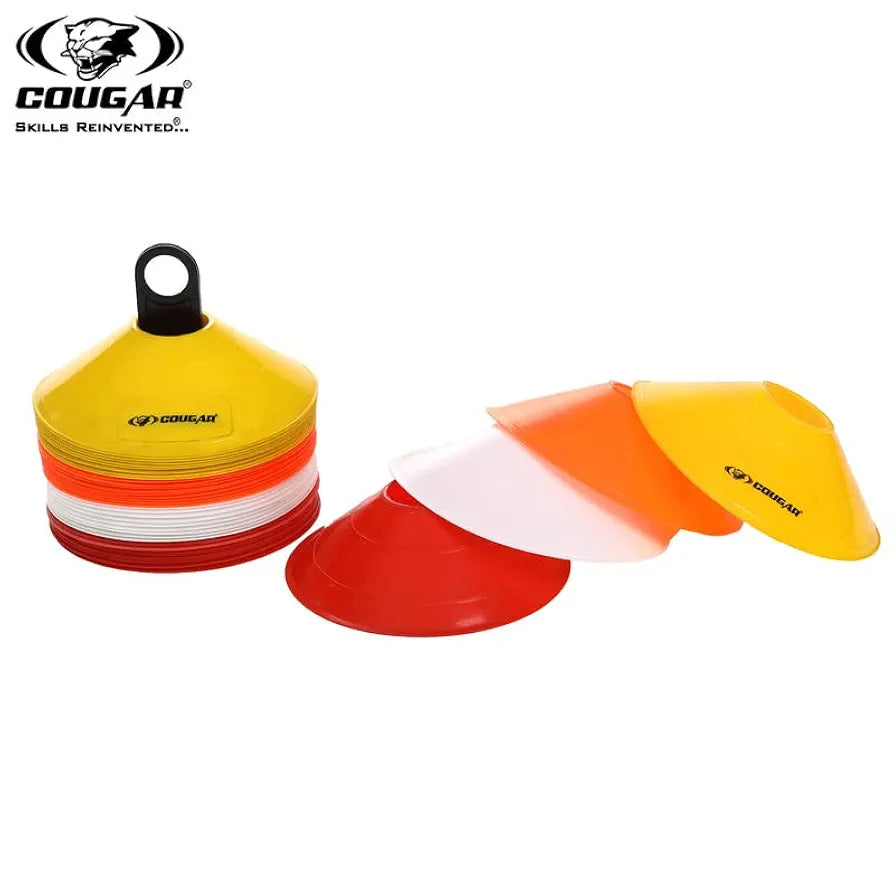 COUGAR Cone Marker, Cone Marker Set, Saucer Cones - Pack of 20, Space Marker, Ground Marker , Agility Training Equipment