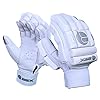 RMAX Unisex Leather & PU Cricket Batting Gloves Black & White | Kibi Sports