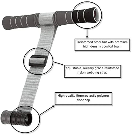 Cougar Abs Workout Equipment for Home Gym or Home Workout - Padded, Portable and Adjustable Sit Up Bar for Floor - Workout Bar and Sit Up Foot Holder