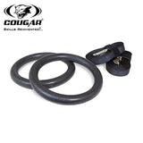 COUGAR Suspension Gymnastic Rings, Olympic Gym Rings with Heavy Duty Adjustable Straps for Gym, Cross Training, Strength Training, Pull Ups and Dips for Men/Women, Black