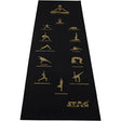 STAG GLOBAL Yoga Mantra Asana Black Mat With Strap, 4mm Thickness