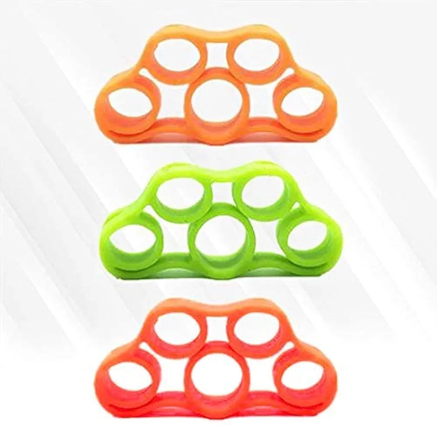 Cougar Finger Resistance Bands Finger Grip Exerciser Strengtheners Trainer Hand Resistance Bands for Forearm Exercise/Guitar Finger Pack of 3 Pieces