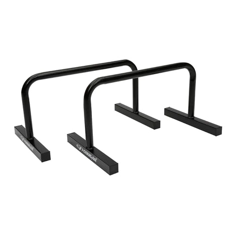 COUGAR THE UNBEATABLE Push Up Bar, 12'' High Steel Parallettes & Dip Bar with Metal Handle, Heavy-Duty Gymnastics Parallel Bars for L-Sit, Dips, Home Gym Strength Training Workout 