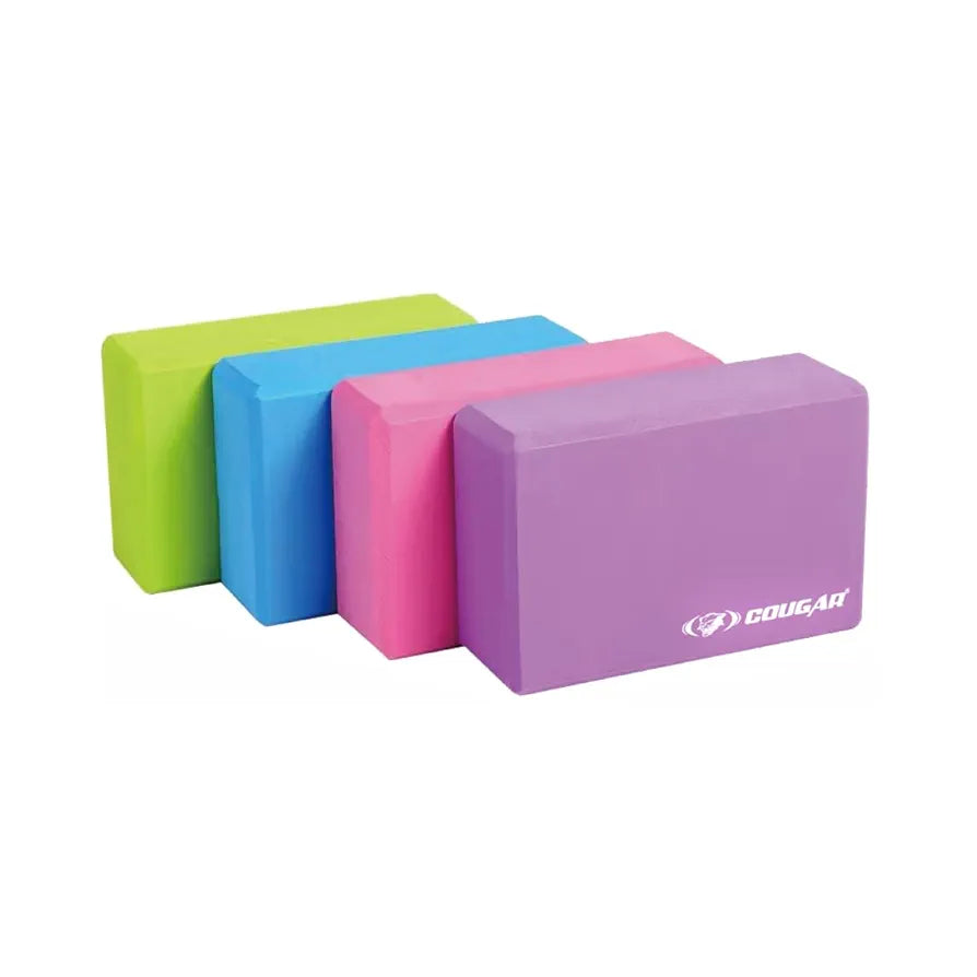 COUGAR Yoga Block | Yoga Brick Set of 1, High Density Premium EVA Foam Material, Odour Resistant, Soft Surface for balance, support & performance