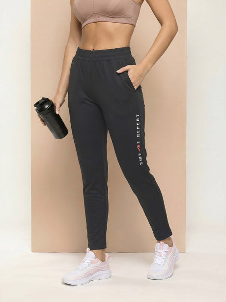 Alcis Women Charcoal Printed Pant