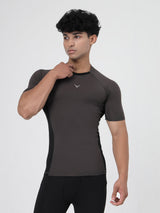 Invincible Men's Color Block Base Layer Compression Tee