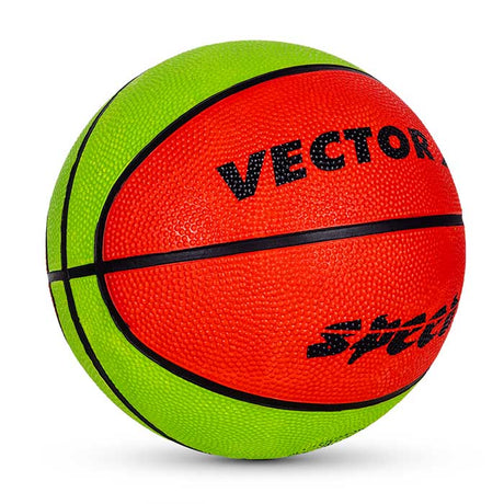 Vector X 8 Panel Speed Rubber Moulded Indoor/Outdoor Basketball with Butyl Bladder (Suitable for Practice/Match/Training) + Free Air Needle