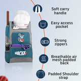 WHACKK Dev 65L Cricket Kit Bag Blue Grey| Quick Access Design| Spacious Main Compartment| Bat Holder| Shoe/Helmet Pocket| Bottle Holder| Padded Straps