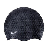 Viva Swimming Silicone Stretchable & Comfortable Swim Cap For Long Hair Cover, Tear-Proof Design Head Cap