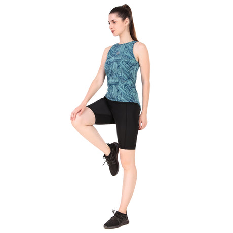 Nylon Compression Shorts For Women (Black)