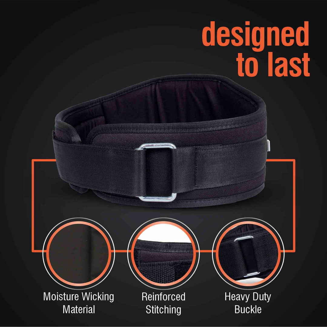 Vector X GB-50 Multi Purpose Weight Lifting Belt for Back Support Comfortable & Durable for Powerlifting, Weightlifting, Gym, Workout - Synthetic Leather for Men and Women