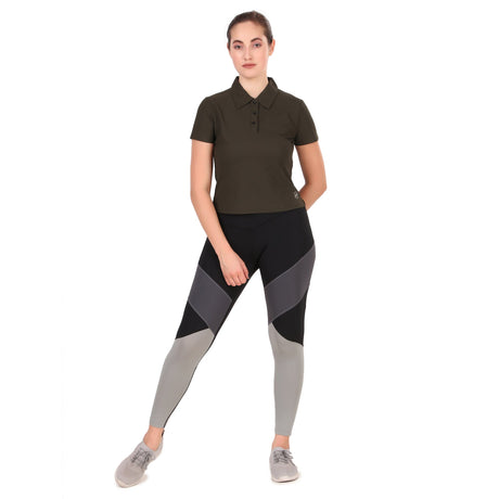 Nylon Compression Legging/Tights For Women (BK/DGRY/LGRY)