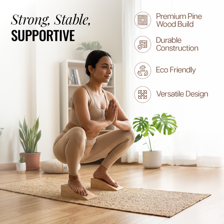 Wooden Yoga Wedges Set of 2 | Wiselife