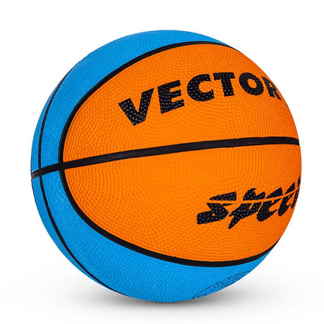 Vector X 8 Panel Speed Rubber Moulded Indoor/Outdoor Basketball with Butyl Bladder (Suitable for Practice/Match/Training) + Free Air Needle