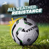 Vector X Orion TPU with SR Bladder Machine Stitched Indoor Outdoor Water-Resistant Football + Pump + Free Air Needle, Suitable for Match and Training  Adults 15+ Years Boys Size 5
