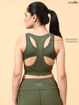 Active Wings Bra (Olive green)