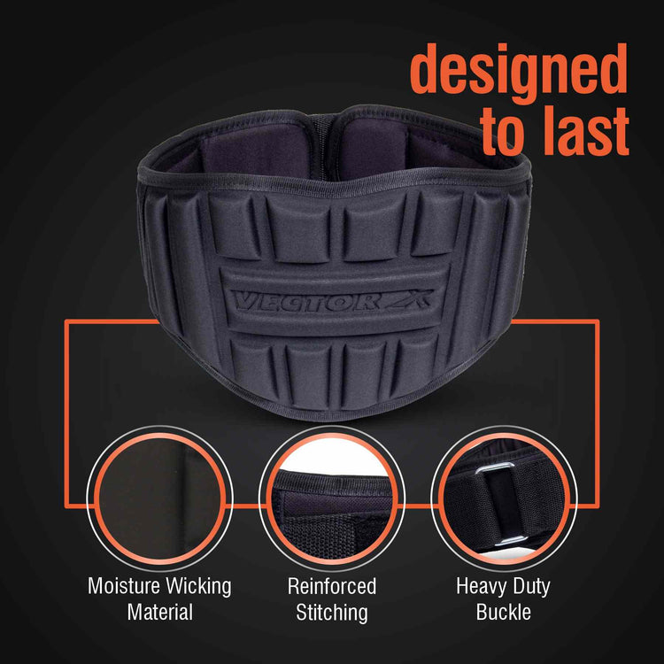 Vector X GB 100 Weightlifting Belt For Men and Women Workout Back Support for Lifting, Fitness, Cross Training and Workout Back Support for Powerlifitng, Squats