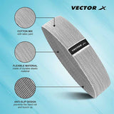 Vector X Fabric Resistance Band -Loop Band for Exercise Hip Band for Hip, Legs, Stretching, Toning Workout. Mini Loop Booty Bands for Glutes, Squats Exercise Usable in-Home & Gym