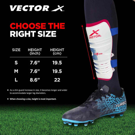 Vector X England Soccer Studs Shin Guard Football