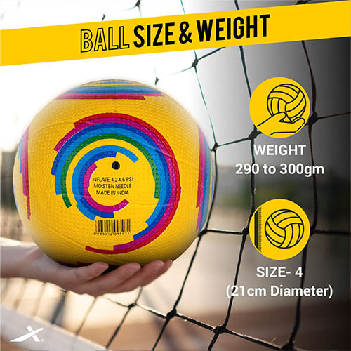 Vector X Glider Volleyball/Rubberized Moulded/Suitable for Indoor/Outdoor/for Men/Women/Kids Rubber Material/Training /Match Ball Needle -Size - 4 (Volleyball)