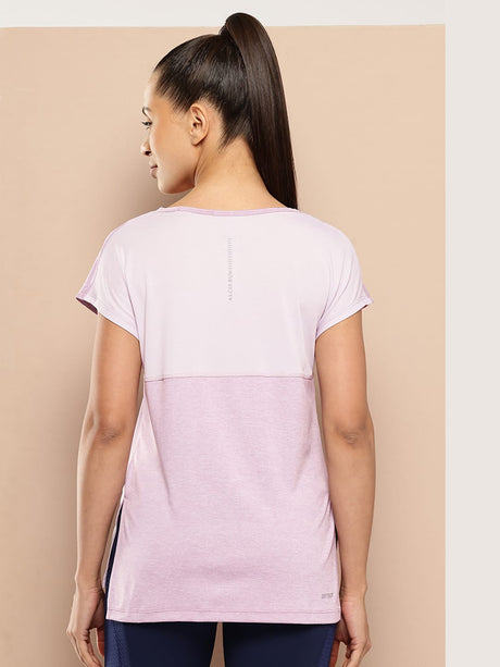 Alcis Women Slim Fit Yoga Tee with Back Mesh Panel