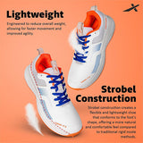 Vector X Swing 2.0 Cricket Shoes With Metal Spikes for Men & Boys Sports Shoes Lightweight Upper with TPU Fusing, EVA Midsole with Rubber Oustole Cricket Practice/Professional (Whie-Orange)