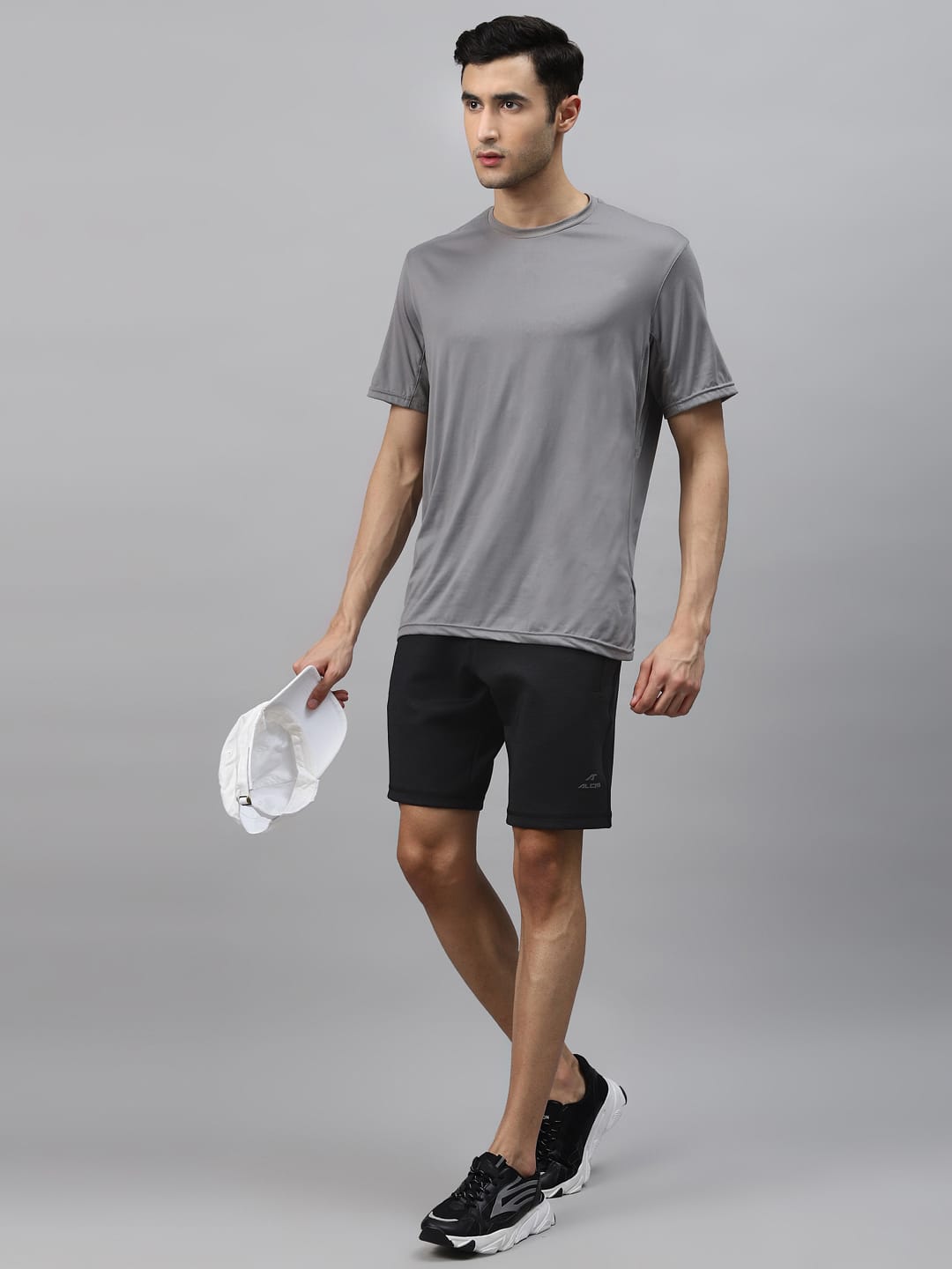 Alcis Men Black Solid Slim Fit Training Shorts-S