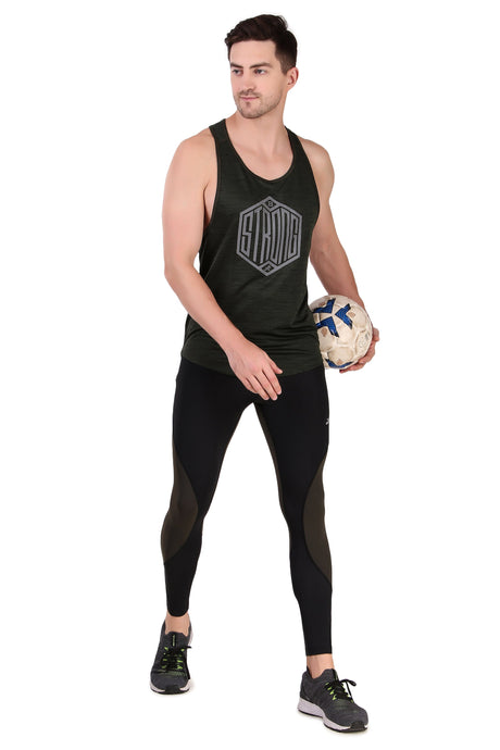 Gym Stringer Vest For Men (Olive)