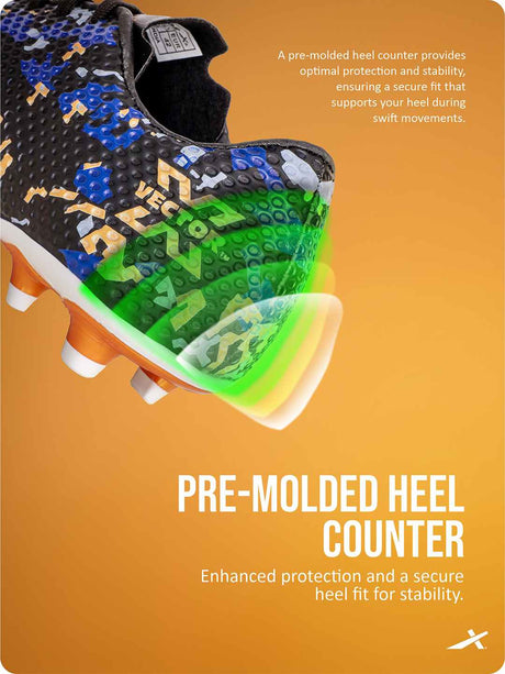 Vector X legacy 3D Texture Imported TPU Fusing Upper with Electroplating Sole Football Shoes