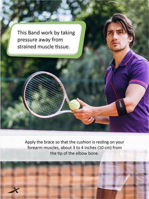 Vector X VNS-015 Tendonitis and tennis Elbow and Strap For Men and Women,Golfers,Elbow Counterforce Band For Tendon Pain Relief,Weightlifting, Having Elbow Strap with Compression Pad.