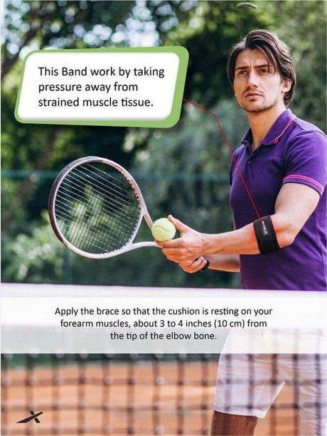 Vector X VNS-015 Tendonitis and tennis Elbow and Strap For Men and Women,Golfers,Elbow Counterforce Band For Tendon Pain Relief,Weightlifting, Having Elbow Strap with Compression Pad.
