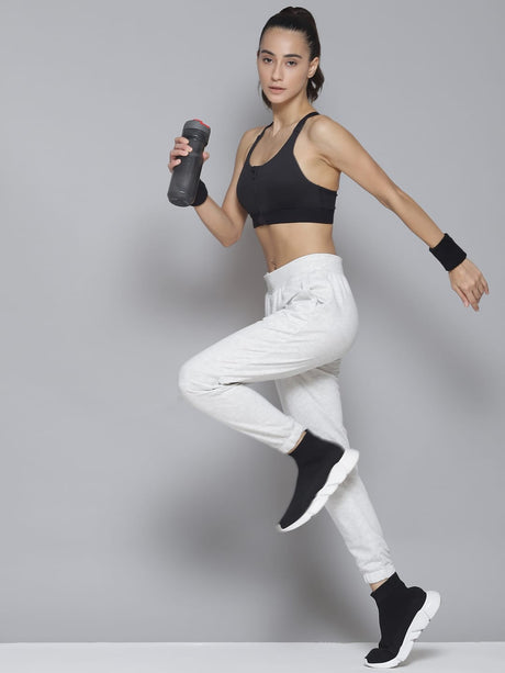 Alcis Women White Solid Slim-Fit Joggers | Alcis
