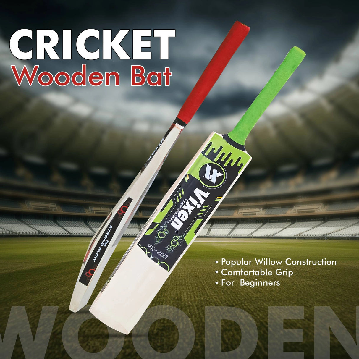 CRICKET BAT WOODEN VX-200