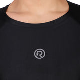 Recharge Polyester Compression Top Half Sleeve (Black)