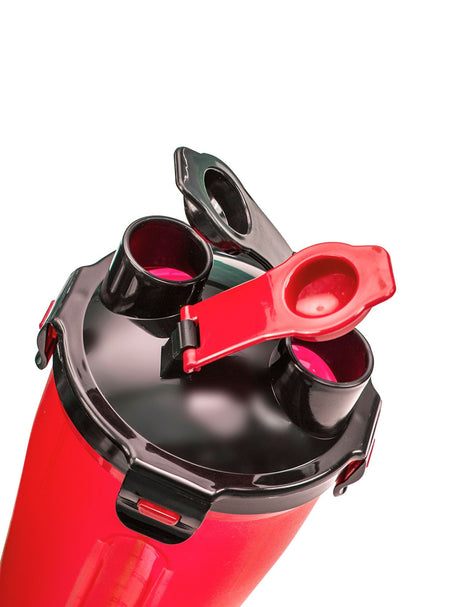 Vector X Dual Shaker/Sipper Bottle with two Compartment for Storing Different Drinks (PACK OF 1)