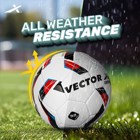 Vector X Orion TPU with SR Bladder Machine Stitched Indoor Outdoor Water-Resistant Football + Pump + Free Air Needle, Suitable for Match and Training  Adults 15+ Years Boys Size 5