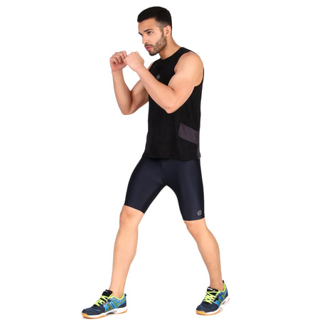 Recharge Polyester Compression Shorts (Navy)
