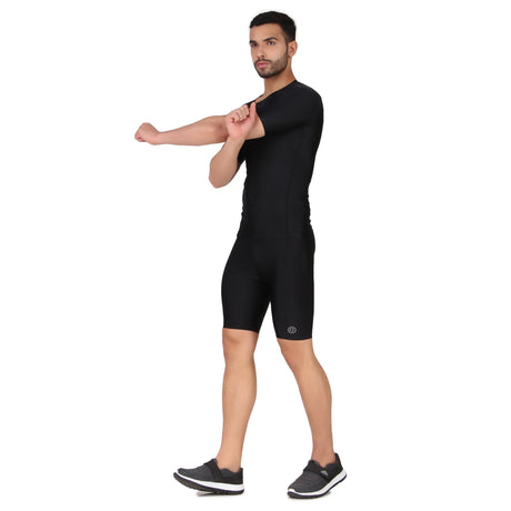 Recharge Polyester Compression Shorts (Black)