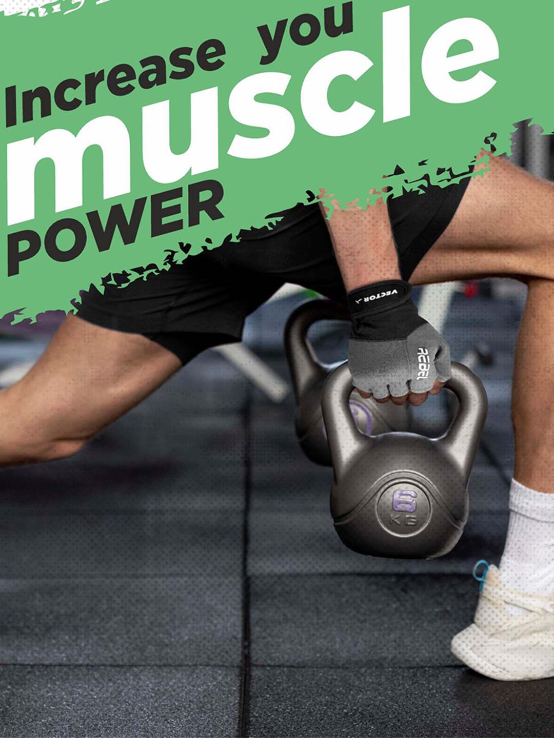 Vector X Rebel Unisex Workout Weight Lifting Gloves for Men and Women with Wrist Support,Fingerless Grip for Weightlifting,Cycling,Exercise,Training,Fitness