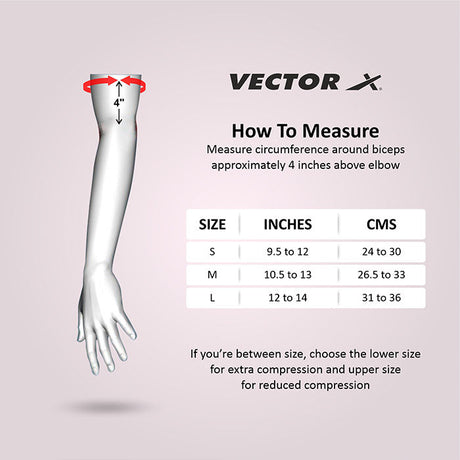 Vector X Elbow Support with Anti Slip for Gym Elbow Band for Pain Relief Tennis Elbow Band for Men & Women Tennis Elbow Support for Badminton Cricket & Sports Elbow Sleeves/Elbow Guard