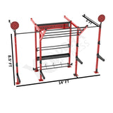 Wall Mounted CrossFit Rig - 14 FT With Storage