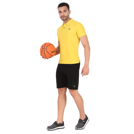HC Quick Dry Polo Collar Tshirt For Men (Yellow)