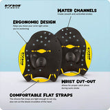 Viva Swimming HP-15 Premium Quality Hand Paddles Gloves with Adjustable Straps Water Sport Tools for Professional Swim Training Fins|Fitness Workout Gear|for Kids Men Women Children
