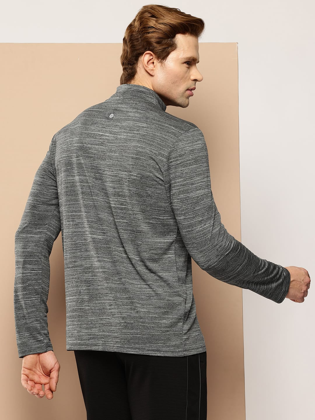 ALCIS MEN SOLID ZIPFLEX TEE