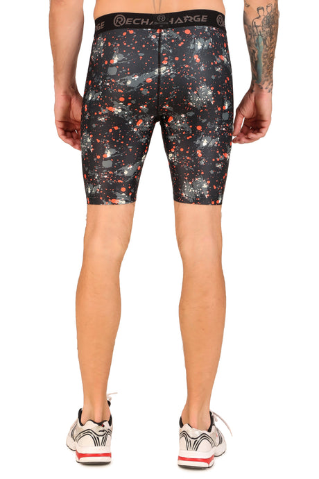 Men's Polyester Compression Shorts (Splash)