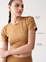 Active Crop Top (Brown)