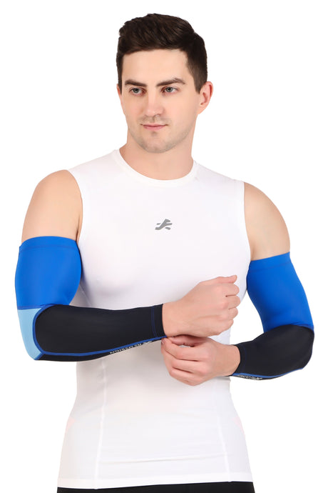 Nylon Compression Arm Sleeves (Navy/Royal/Aqua)