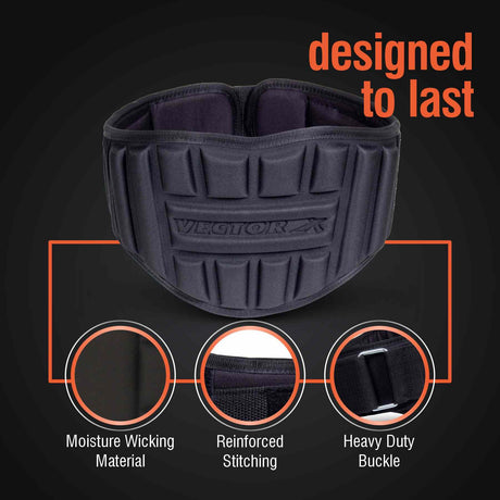 Vector X GB 100 Weightlifting Belt For Men and Women Workout Back Support for Lifting, Fitness, Cross Training and Workout Back Support for Powerlifitng, Squats