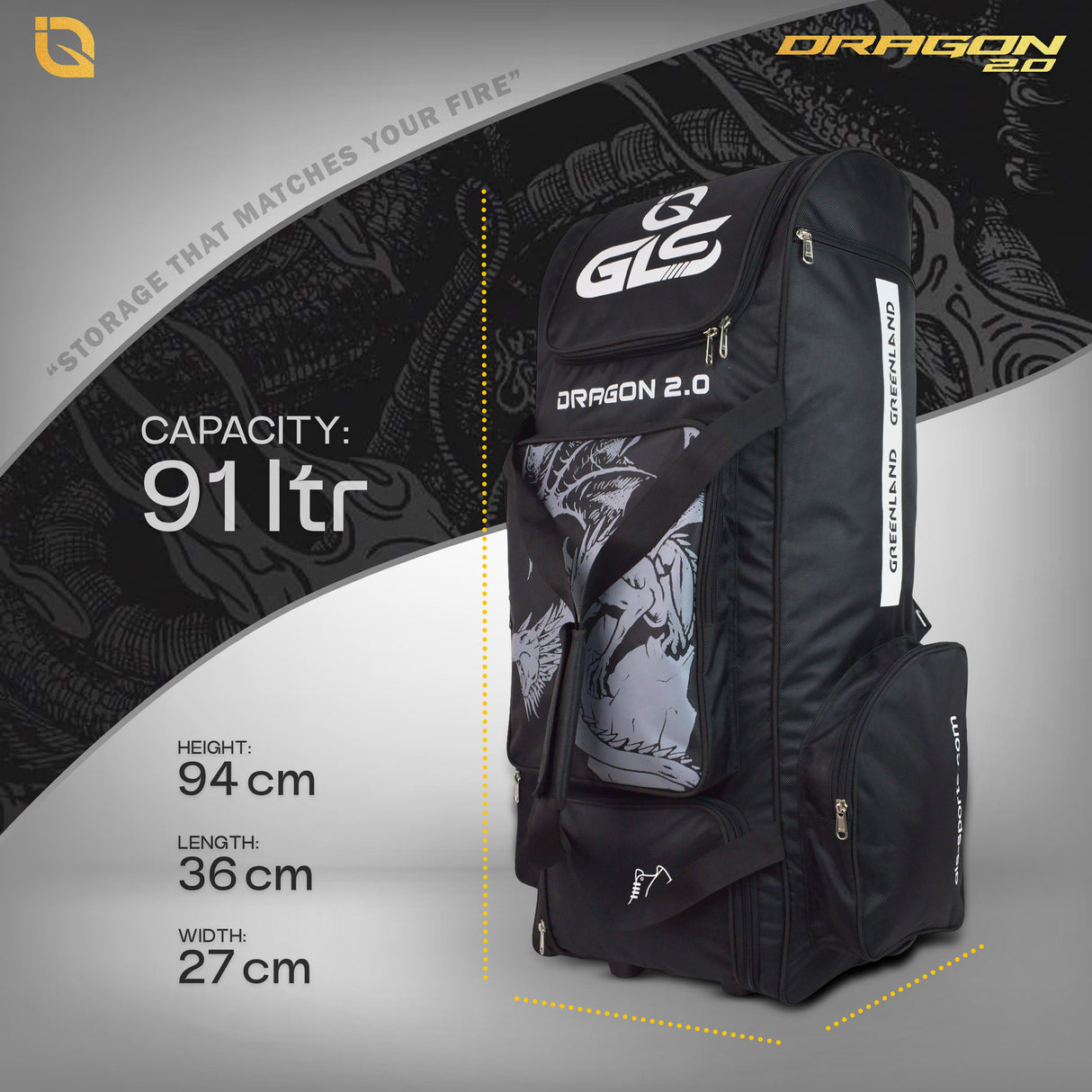 GLS Dragon 2.0 Duffle Wheelie Cricket Kit Bag